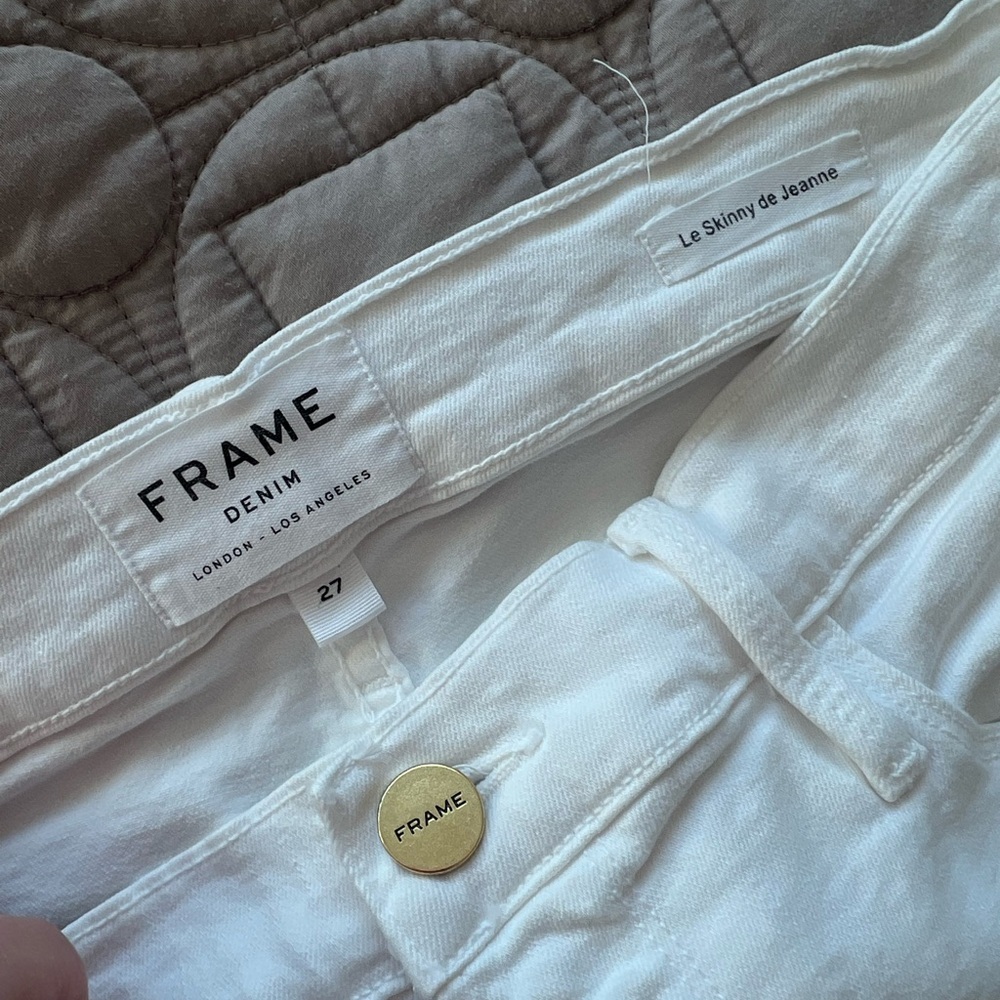 FRAME Le Skinny De Jeanne Jean White Women's Size 27 - Picture 12 of 14